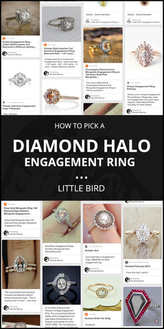 How to Pick a Halo Engagement Ring! A quick guide by Little Bird Engagement Ring Consultants, www.littlebirdtolyou.com