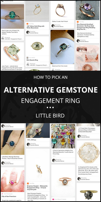  How to Pick an ALTERNATIVE GEMSTONE Engagement Ring! A quick guide by Little Bird Engagement Ring Consultants, www.littlebirdtol... 